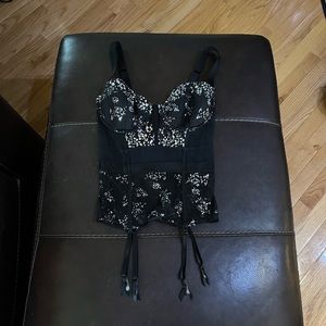 Victoria's Secret black corset bustier size 34C